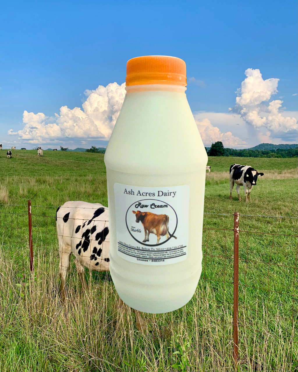 Ash Acres 1 Pint A2 Raw Cows Cream