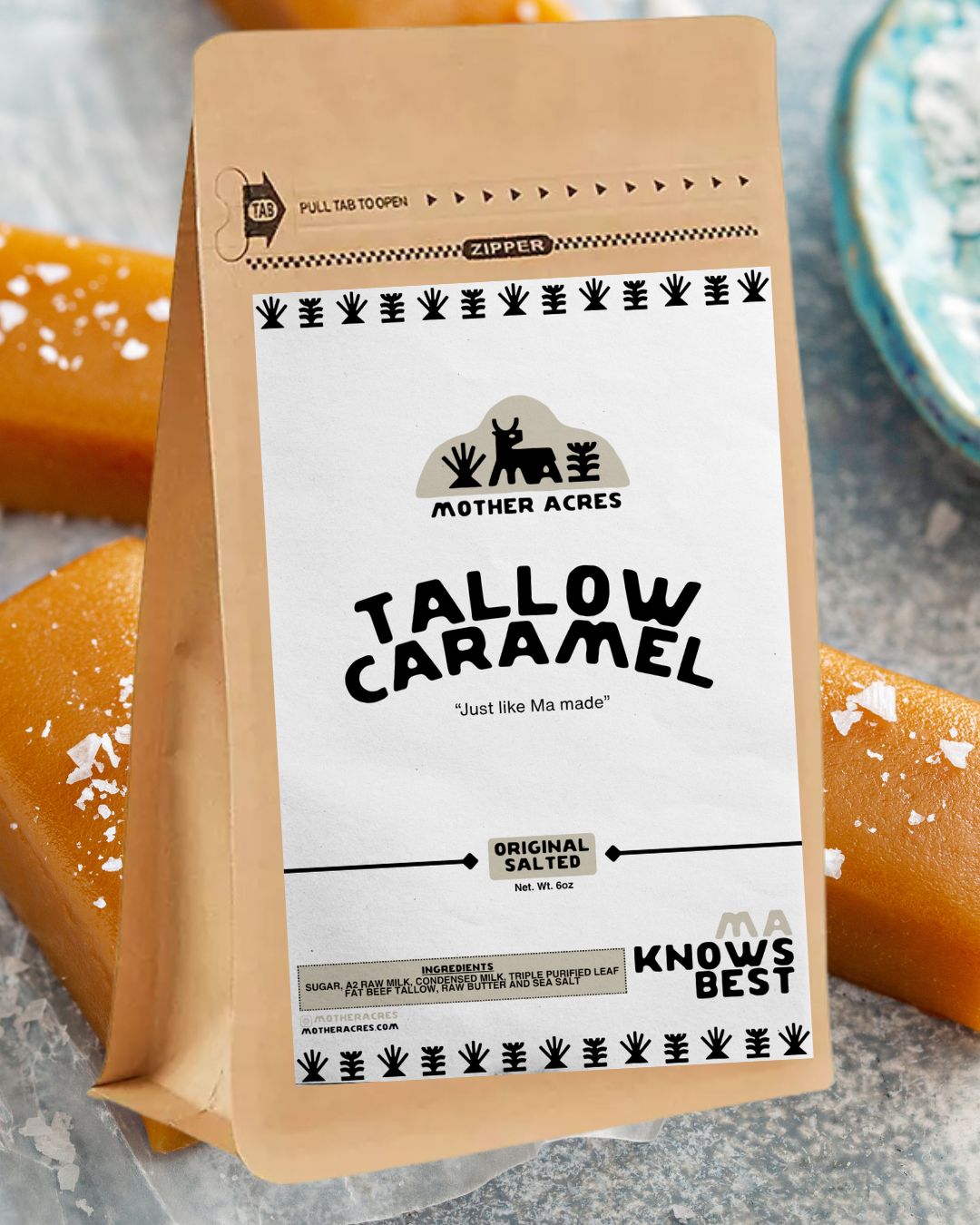 Mother Acres Tallow Caramels - Original Salted 12 pieces