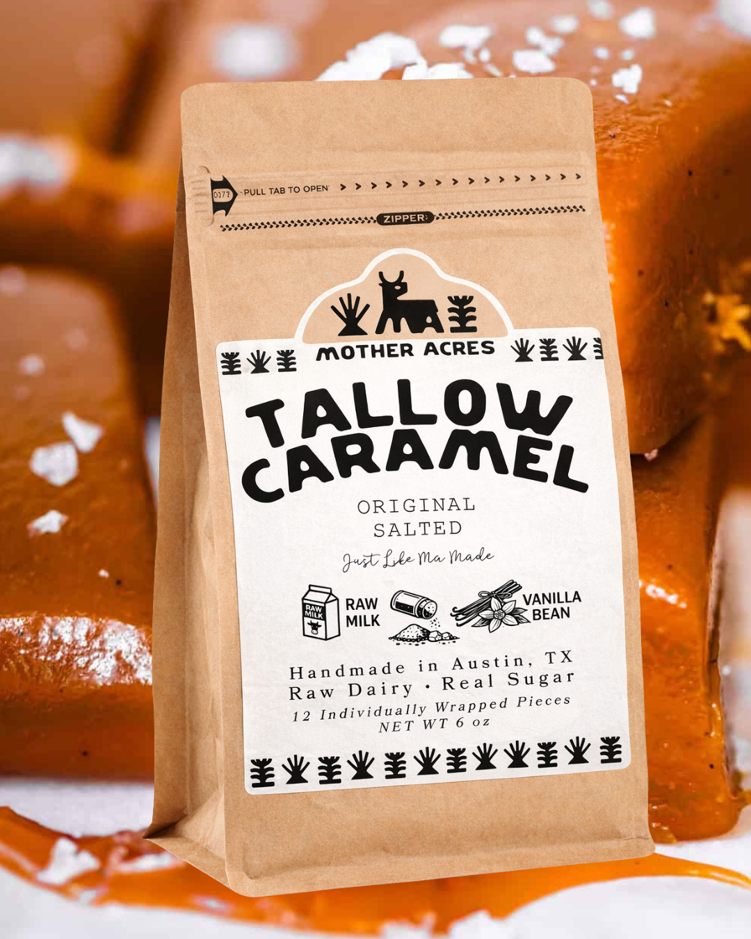 Mother Acres Tallow Caramels - Original Salted 12 pieces