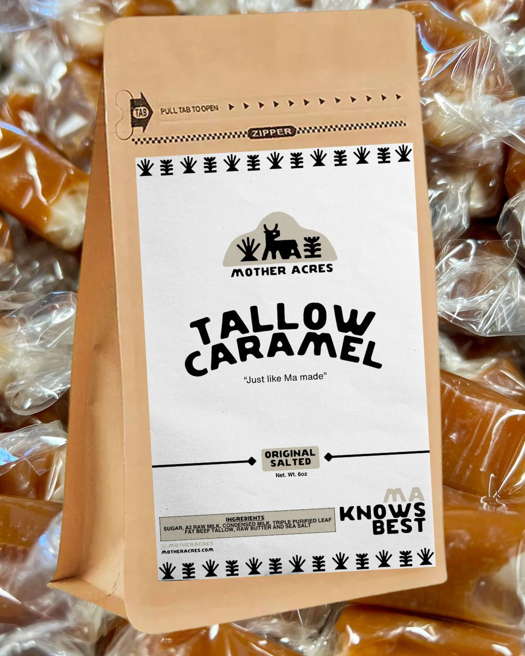 Mother Acres Tallow Caramels - Original Salted 12 pieces