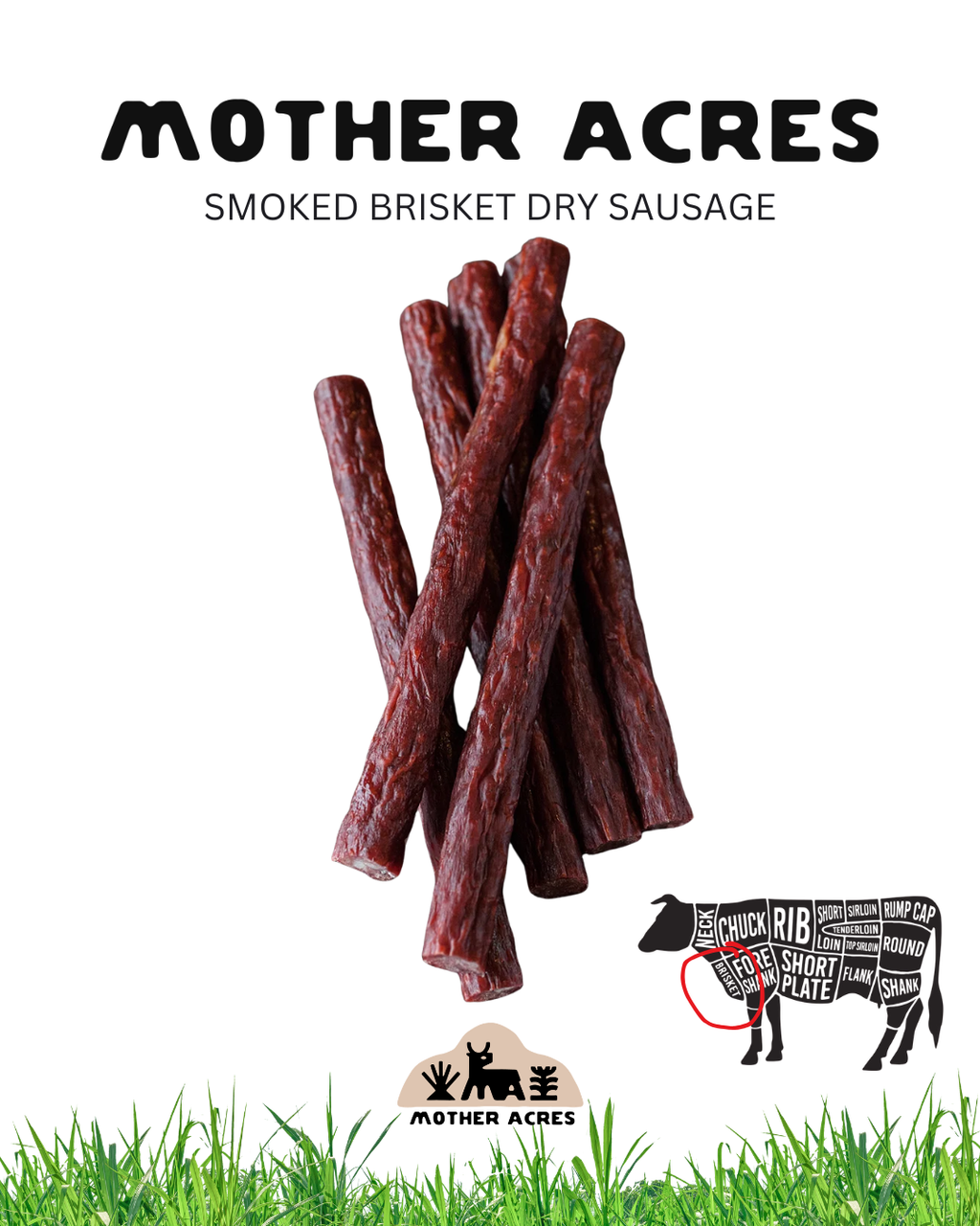ATX Iron Gym $17 Grass Fed Smoked Brisket Beef Sticks 9 oz (PICK UP ONLY AT ATX IRON)