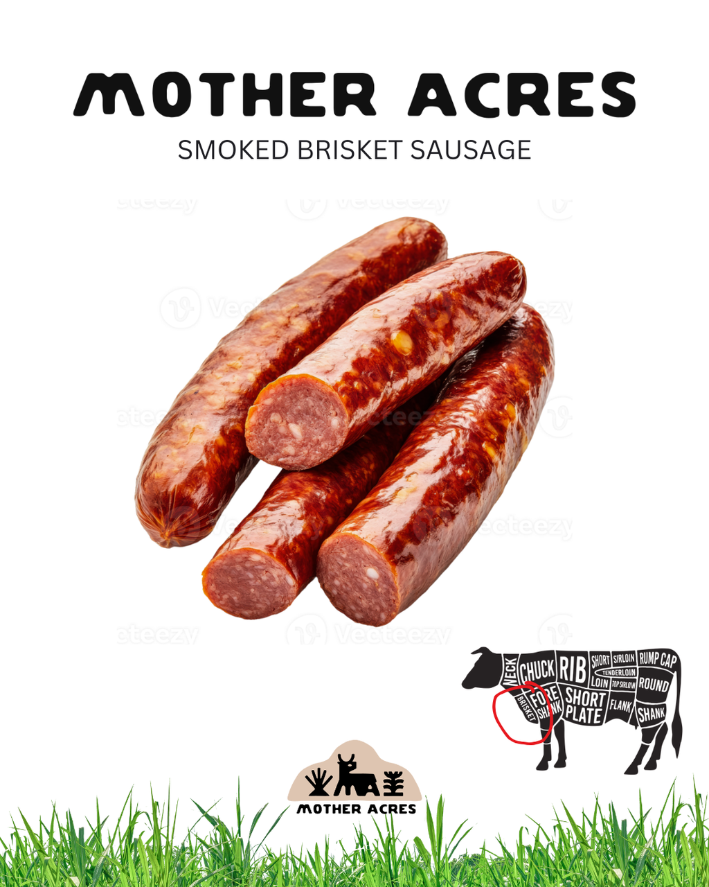ATX Iron Gym $13 Grass Fed Smoked Brisket Beef Sticks 1 lb (PICK UP ONLY AT ATX IRON)
