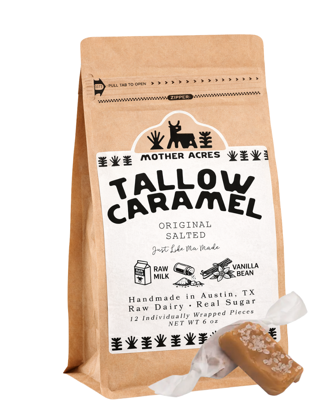 Mother Acres Tallow Caramels - Original Salted 12 pieces