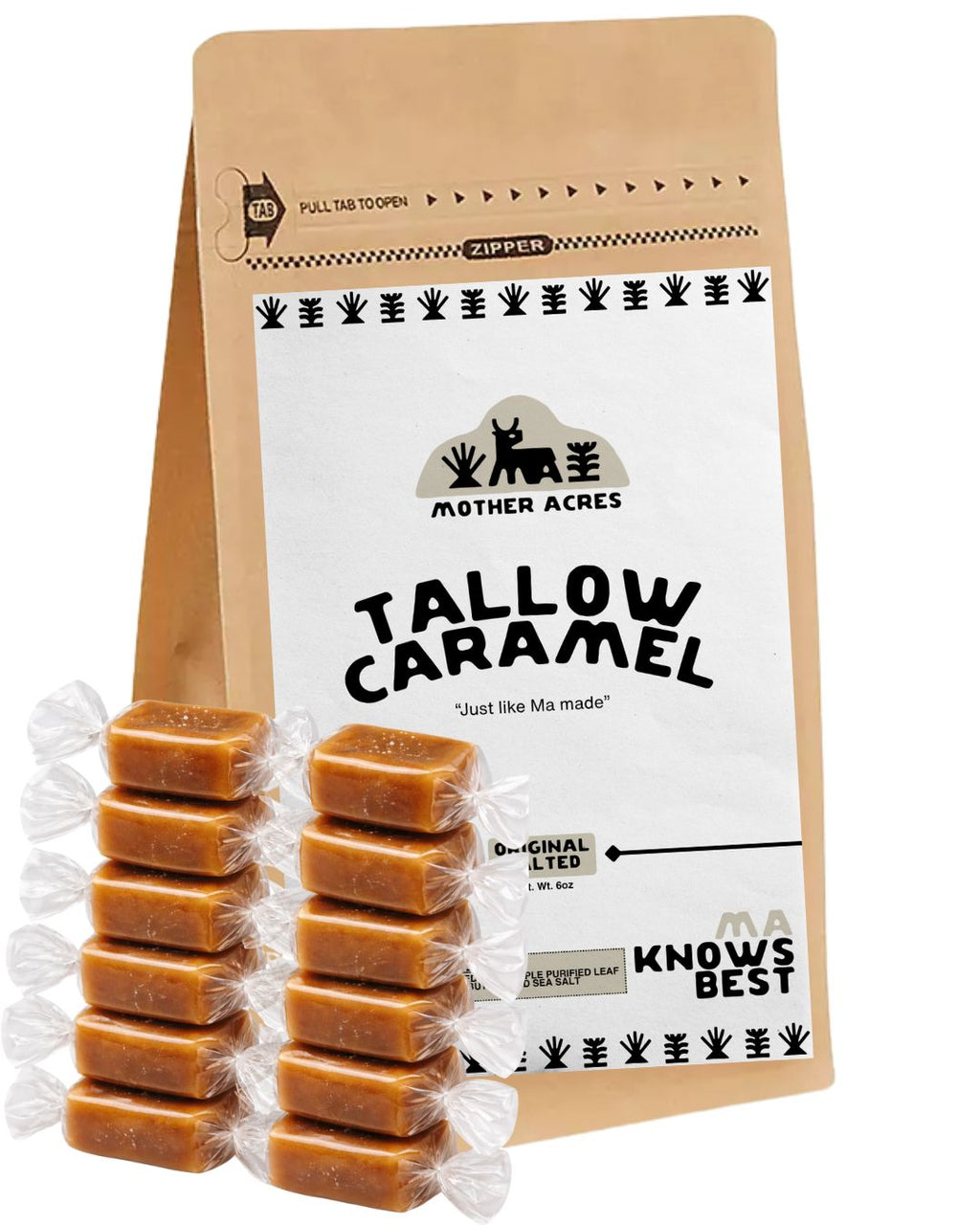 Mother Acres Tallow Caramels - Original Salted 12 pieces