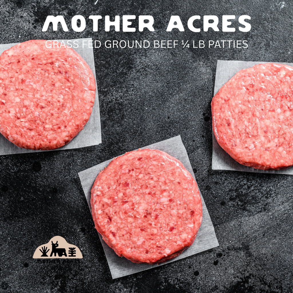 Grass Fed Ground Beef 4 - 1/4lb Patties