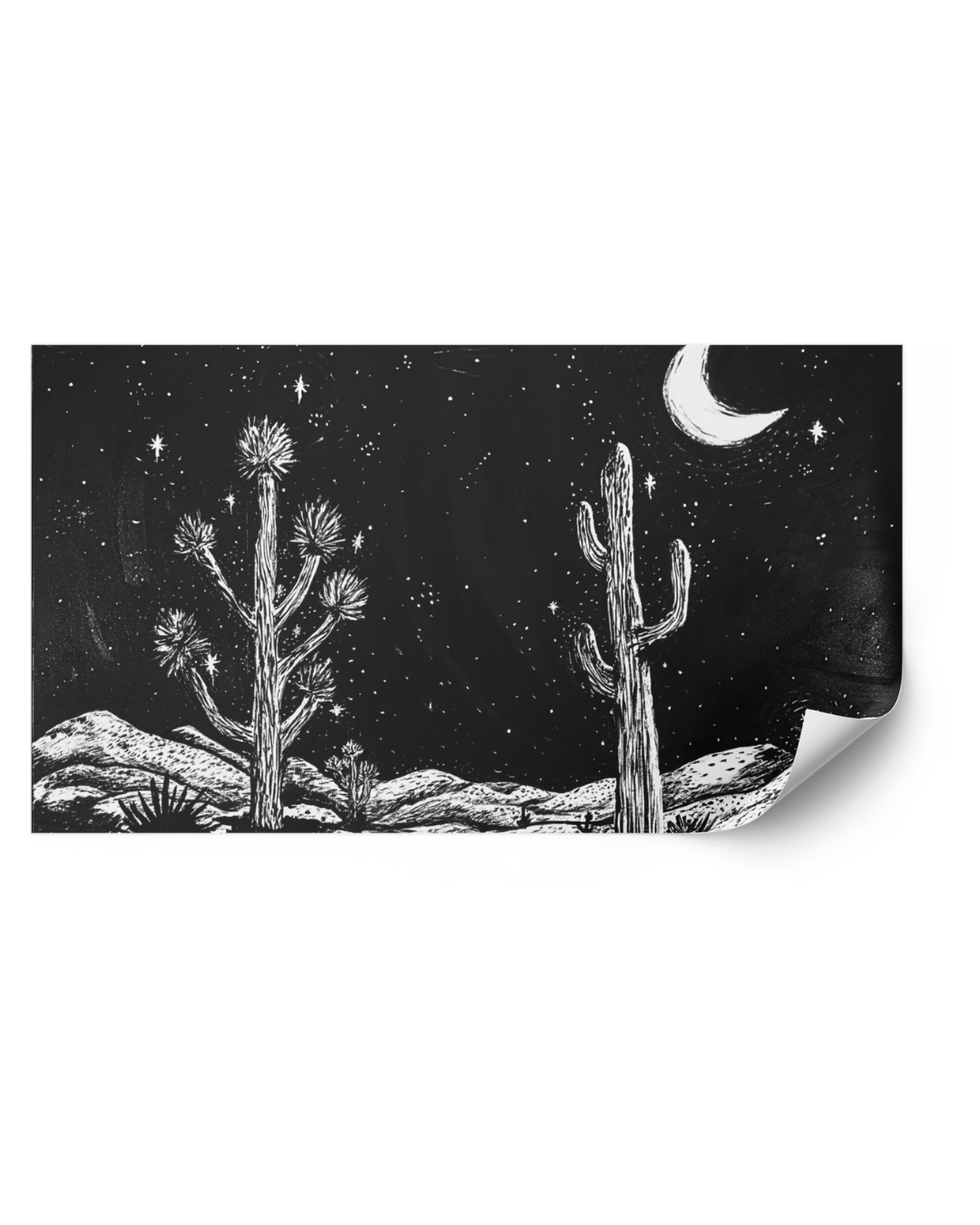 Midnight Moonlight Unframed or Framed Fine Art Print (30 × 24 inch)- Studies of the Southwest (Copy)