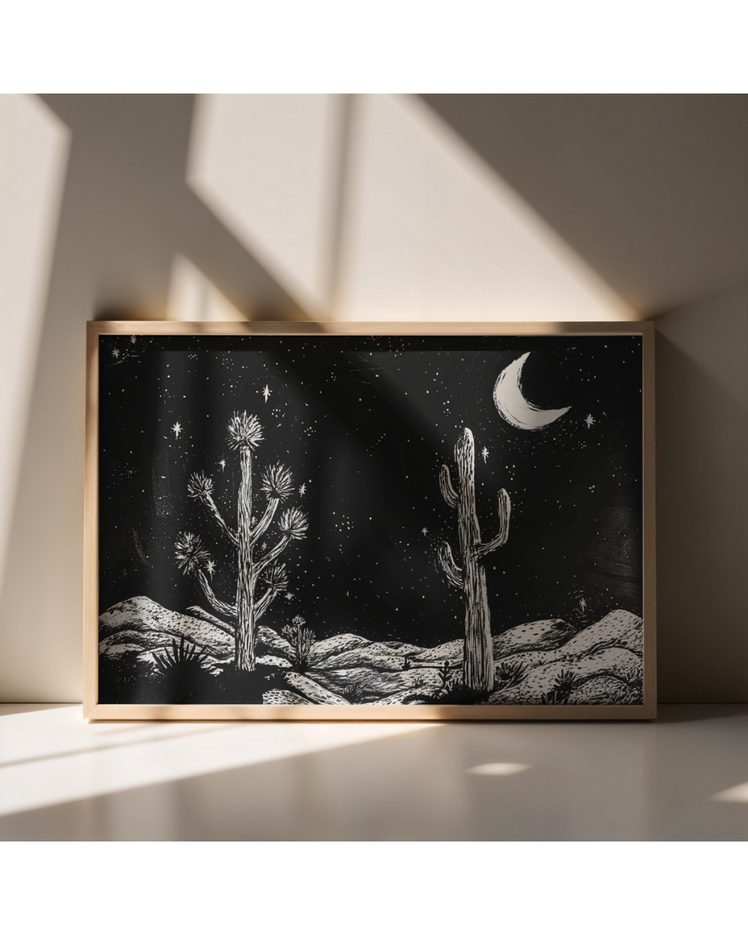 Midnight Moonlight Unframed or Framed Fine Art Print (30 × 24 inch)- Studies of the Southwest (Copy)