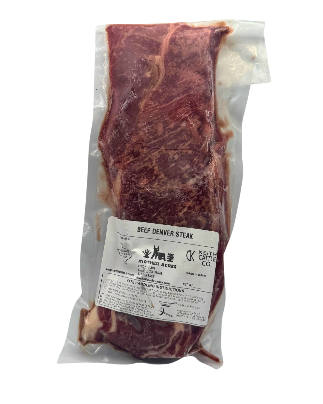Grass Fed Beef Single Denver Steak