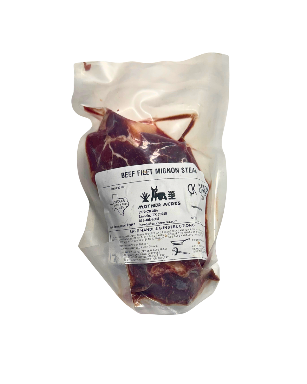 Grass Fed Beef Single Filet Mignon