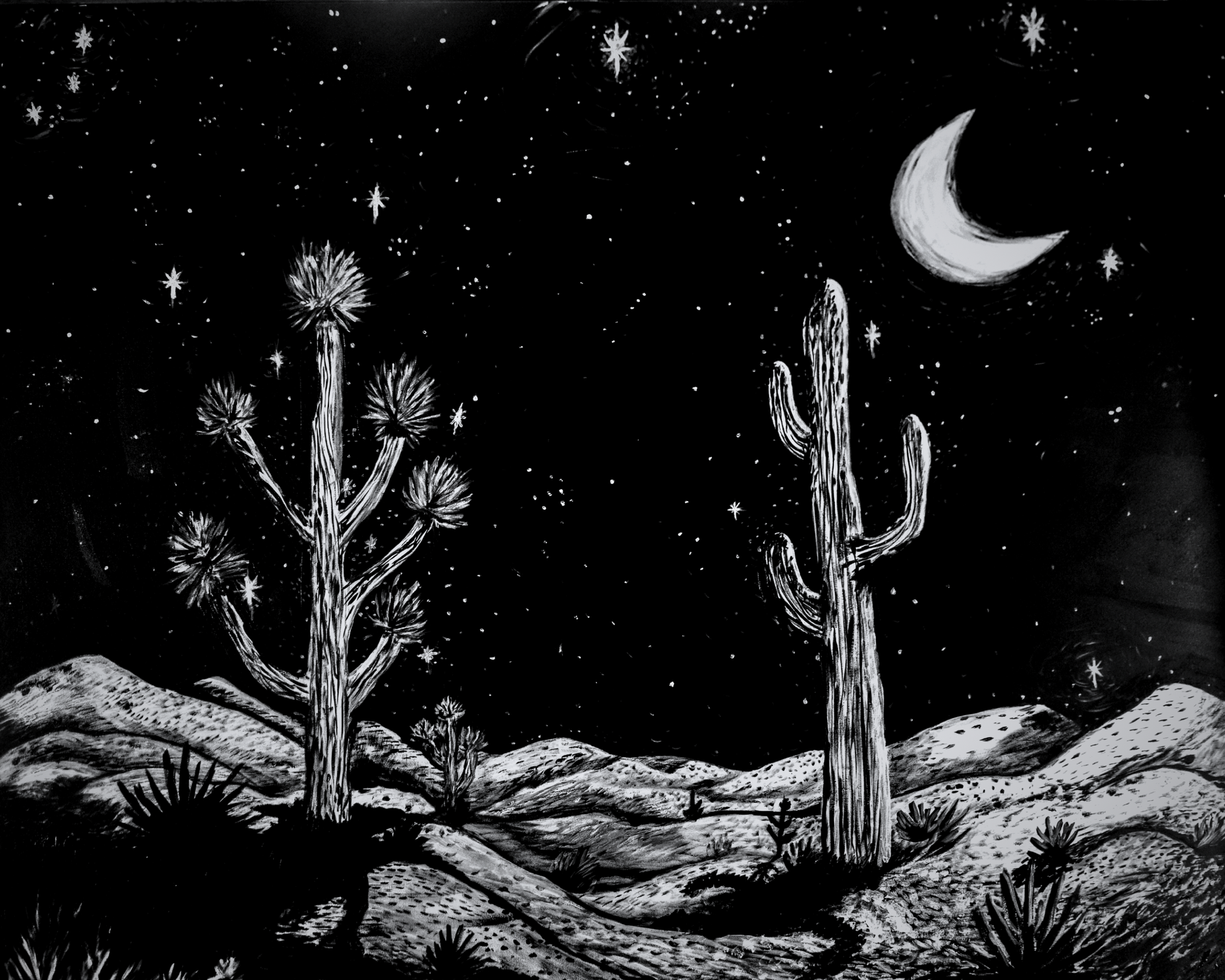 Midnight Moonlight Unframed or Framed Fine Art Print (30 × 24 inch)- Studies of the Southwest (Copy)