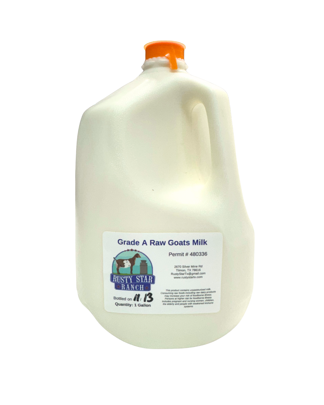 Rusty Star Ranch 1 Gallon Raw Grade A Raw Goats Milk