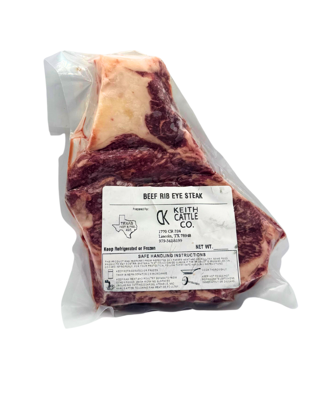 Grass Fed Beef Single Bone In Ribeye Steak