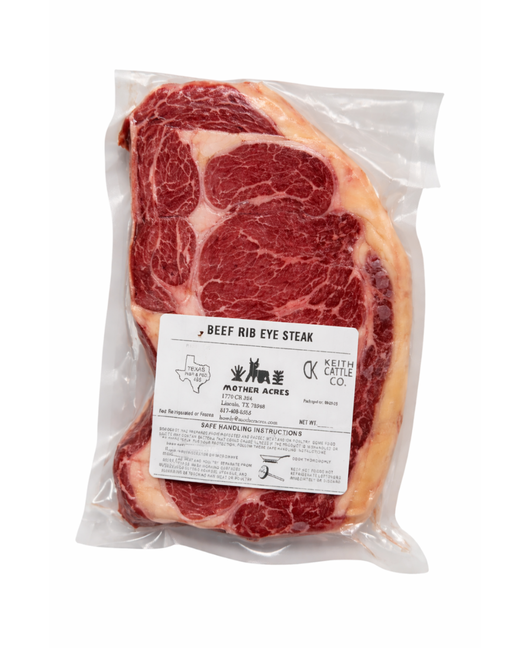 Grass Fed Beef Single Bone In Ribeye Steak