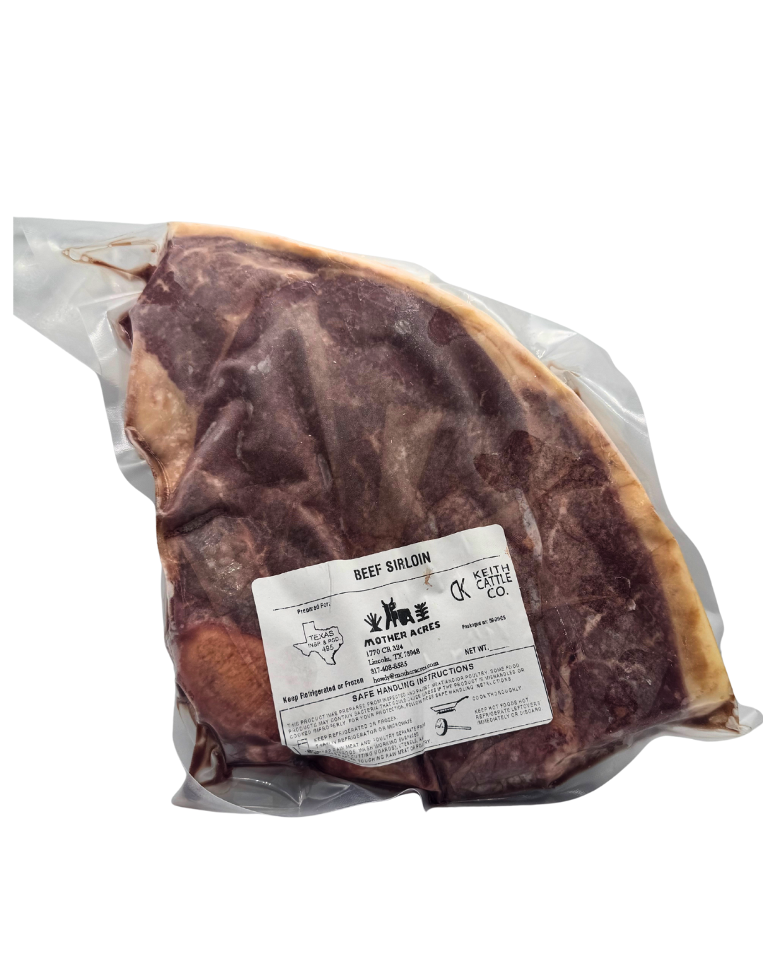 Grass Fed Beef Single Bone In Sirloin Steak